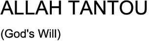 ALLAH TANTOU